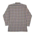 Mens Shirt Brown Check Long Sleeve M