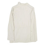 ZARA Womens White Jacket XS Viscose Blend Lightweight Zip Up Casual