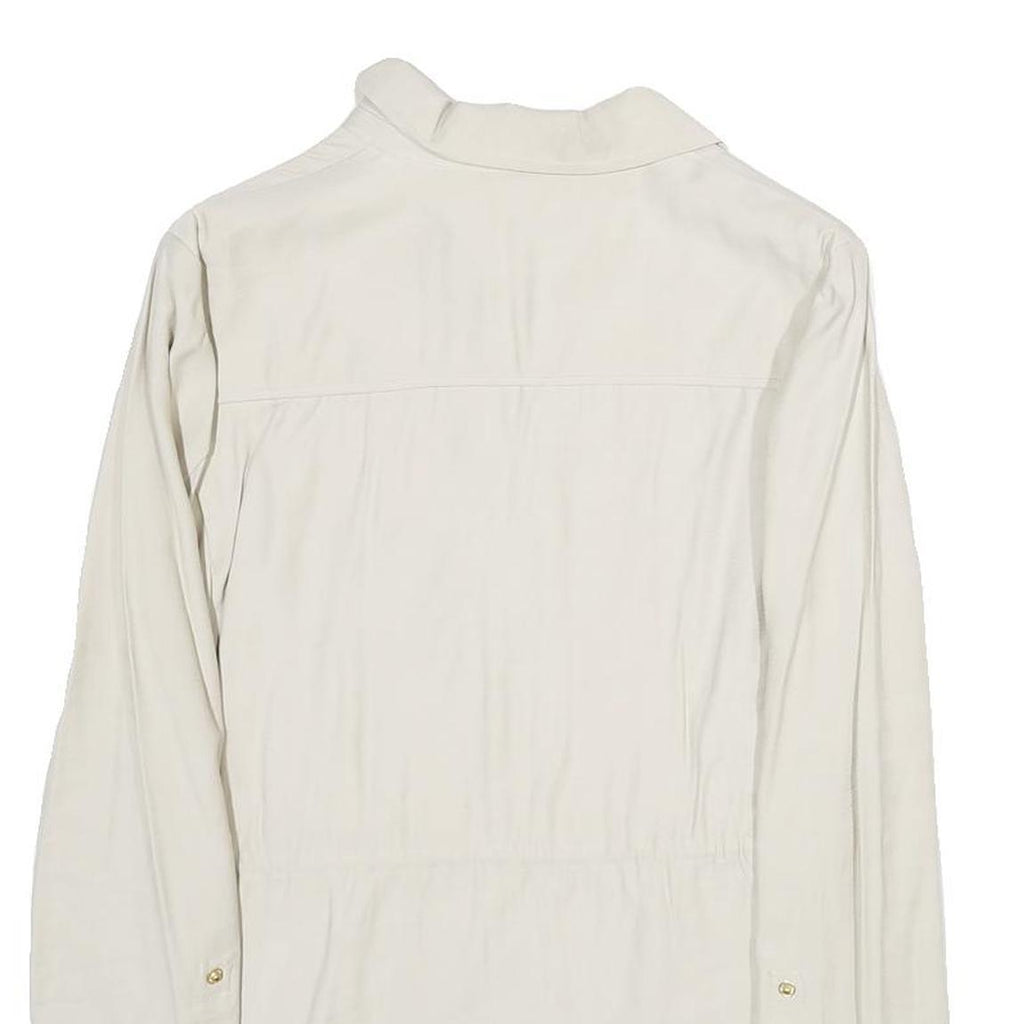 ZARA Womens White Jacket XS Viscose Blend Lightweight Zip Up Casual