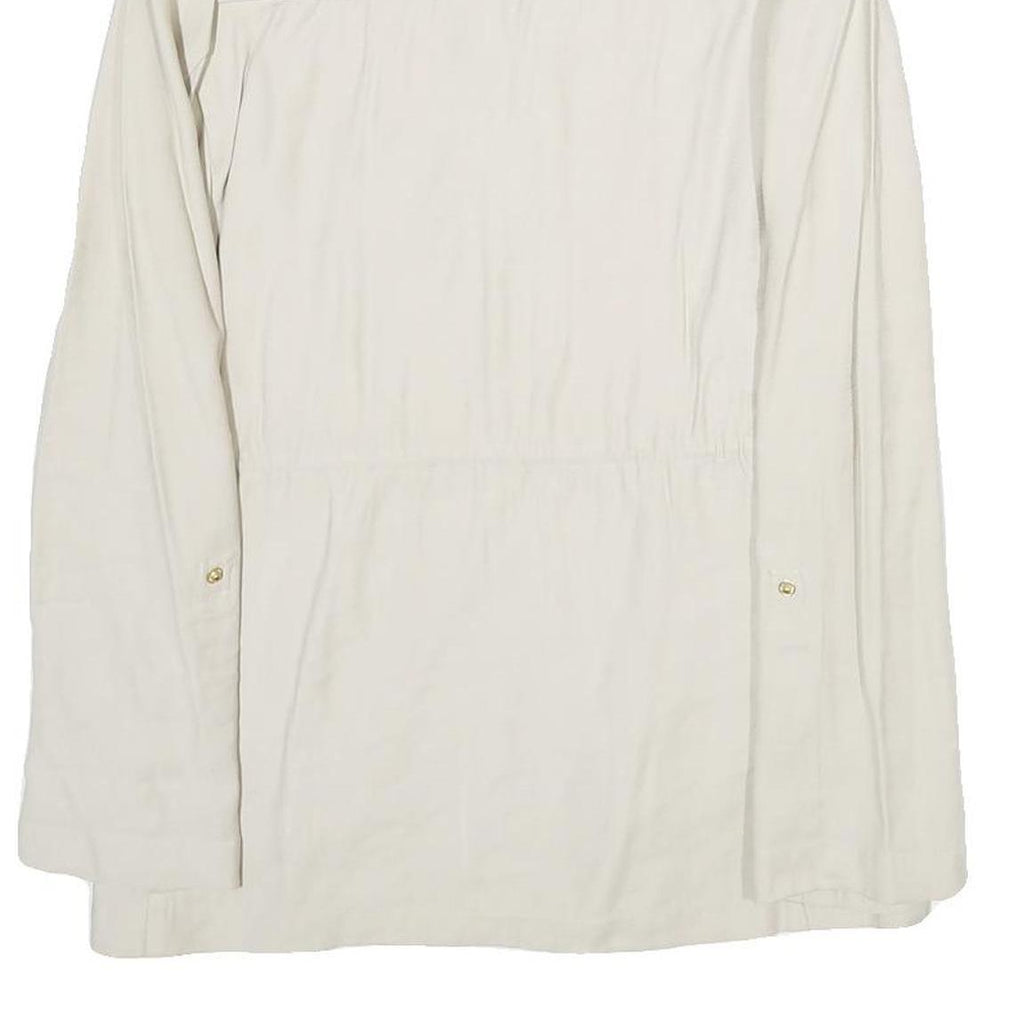 ZARA Womens White Jacket XS Viscose Blend Lightweight Zip Up Casual