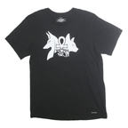 CALVIN KLEIN Mens Black Graphic T-Shirt M Short Sleeve Crew Neck Cotton