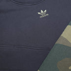 ADIDAS Womens Black & Green Camo Crew Neck L Cotton Blend Sweatshirt