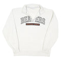 CHAMPION Mens White Oregon State Beavers 1/4 Zip Sweatshirt M Cotton Blend