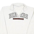 CHAMPION Mens White Oregon State Beavers 1/4 Zip Sweatshirt M Cotton Blend