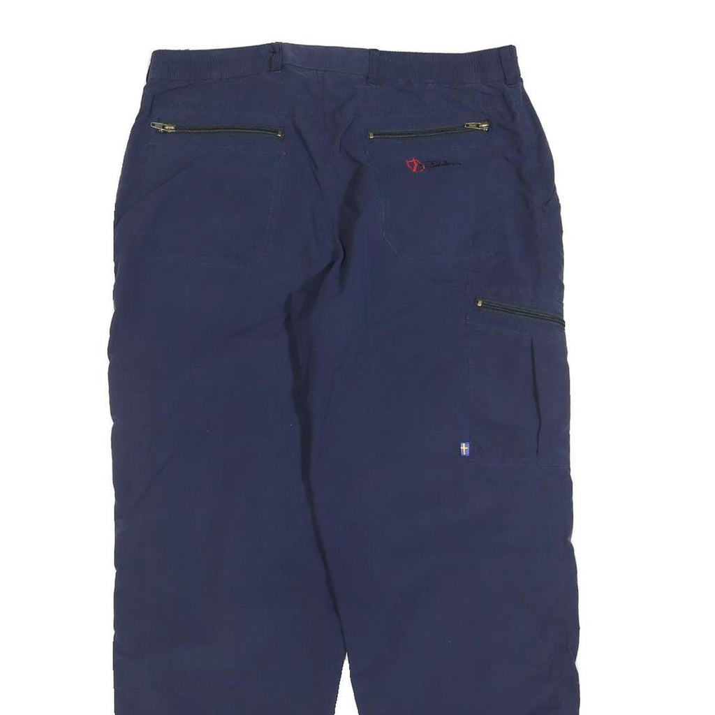 FJALLRAVEN Womens Polyester Blend Blue Regular Leg Trousers W32 L30 Outdoor