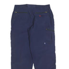 FJALLRAVEN Womens Polyester Blend Blue Regular Leg Trousers W32 L30 Outdoor