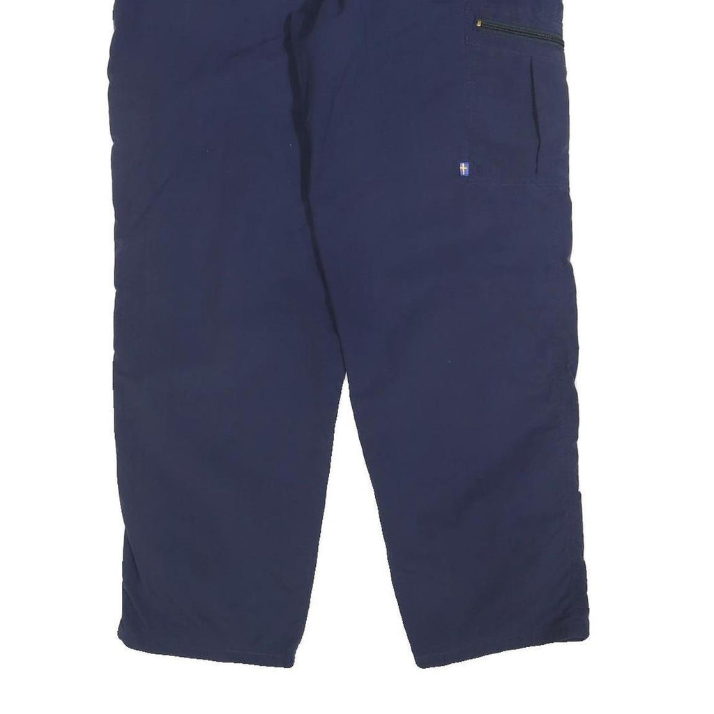FJALLRAVEN Womens Polyester Blend Blue Regular Leg Trousers W32 L30 Outdoor