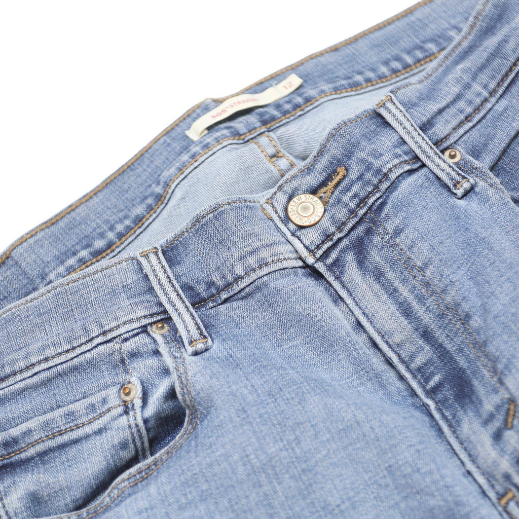 LEVI'S Womens Regular Fit 505 Straight Leg Denim Light Blue Jeans W31 L32
