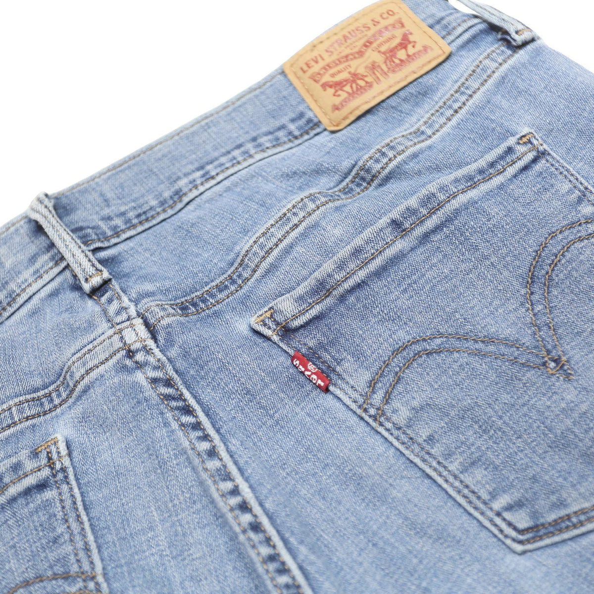 LEVI'S Womens Regular Fit 505 Straight Leg Denim Light Blue Jeans W31 L32