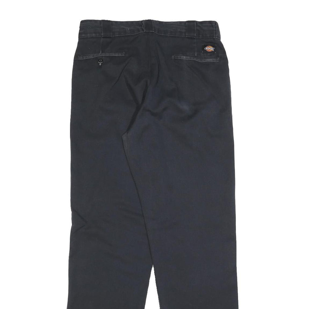 DICKIES Mens Regular Zip Cotton Blend Blue Workwear Trousers W30 L32