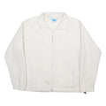 COLUMBIA Womens White Fleece Zip Jacket L Polyester Casual Outdoor Warm