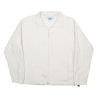 COLUMBIA Womens White Fleece Zip Jacket L Polyester Casual Outdoor Warm