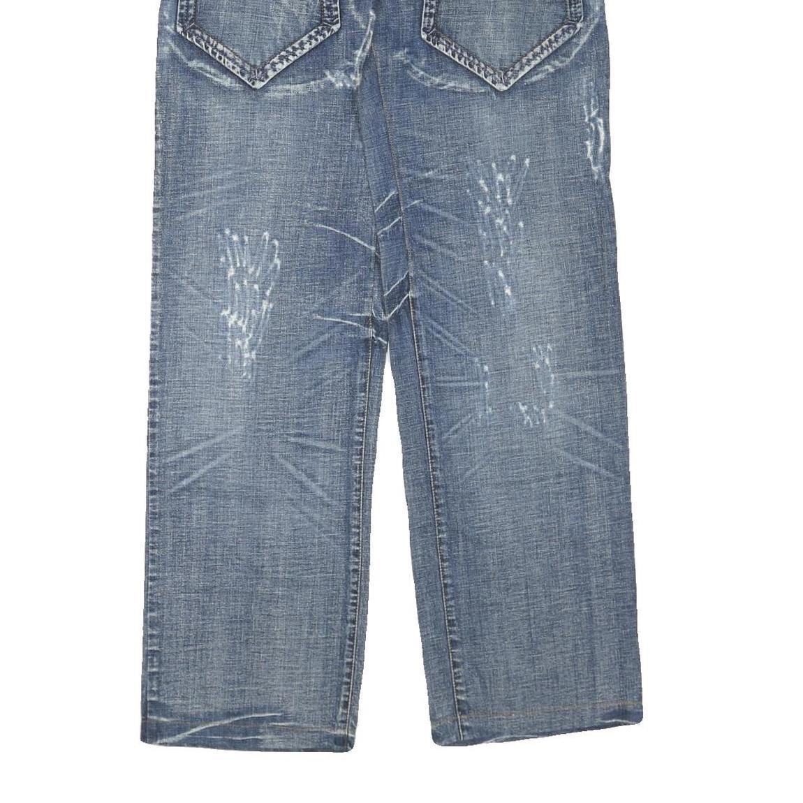 SPLASH Womens Regular Fit Blue Denim Jeans W32 L32 Cotton Blend Zip