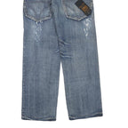 SPLASH Womens Regular Fit Blue Denim Jeans W32 L32 Cotton Blend Zip