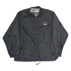 TRADER Mens Black Lightweight Zip Up Jacket L Polyester Sports Casual