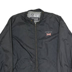 TRADER Mens Black Lightweight Zip Up Jacket L Polyester Sports Casual