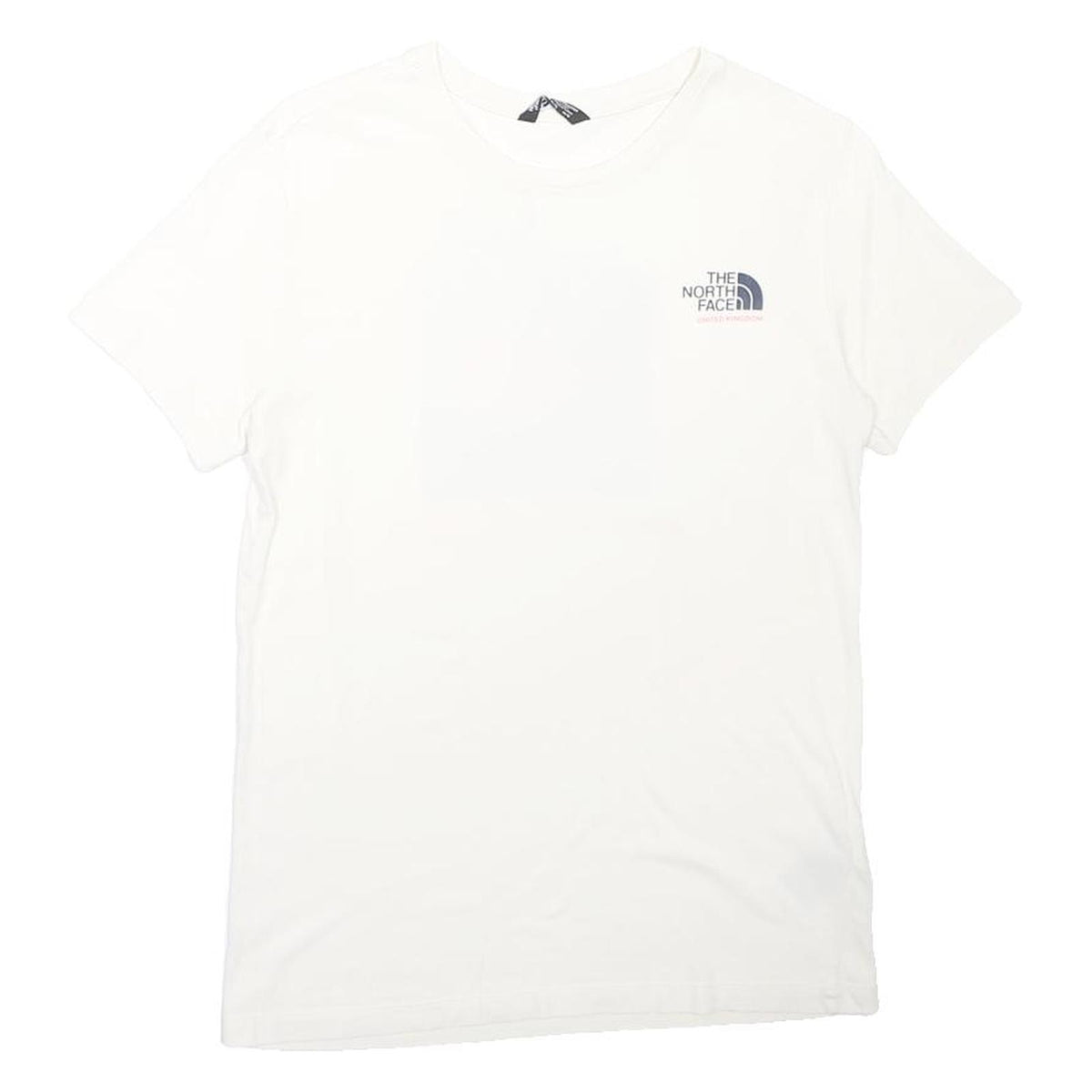 THE NORTH FACE Boys White UK Graphic T-Shirt XL Short Sleeve Crew Neck Logo
