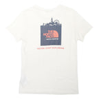 THE NORTH FACE Boys White UK Graphic T-Shirt XL Short Sleeve Crew Neck Logo