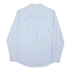 TOMMY HILFIGER Mens Blue Classic Fit Shirt M Cotton Button Collar Long Sleeve