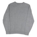 TOMMY HILFIGER Mens Grey Plain Cotton Crew Neck Basic Knit Jumper M Classic