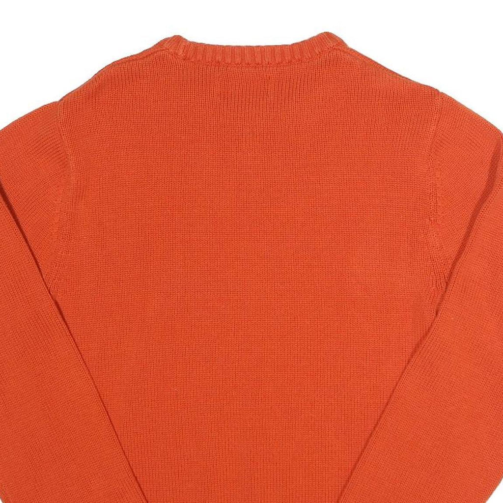 CHAPS Mens Orange Plain Cotton Jumper Crew Neck Regular Fit M Casual Knitwear