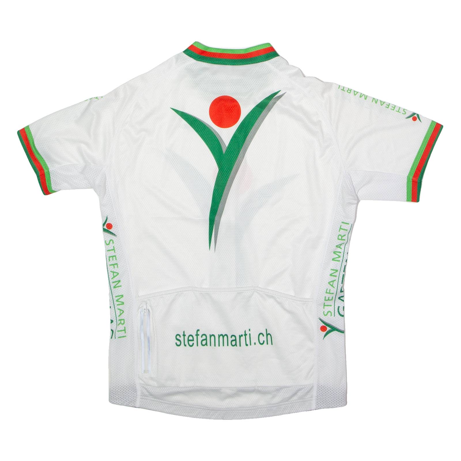 TZAMO Full Zip Cycling Mens Jersey White High Neck M