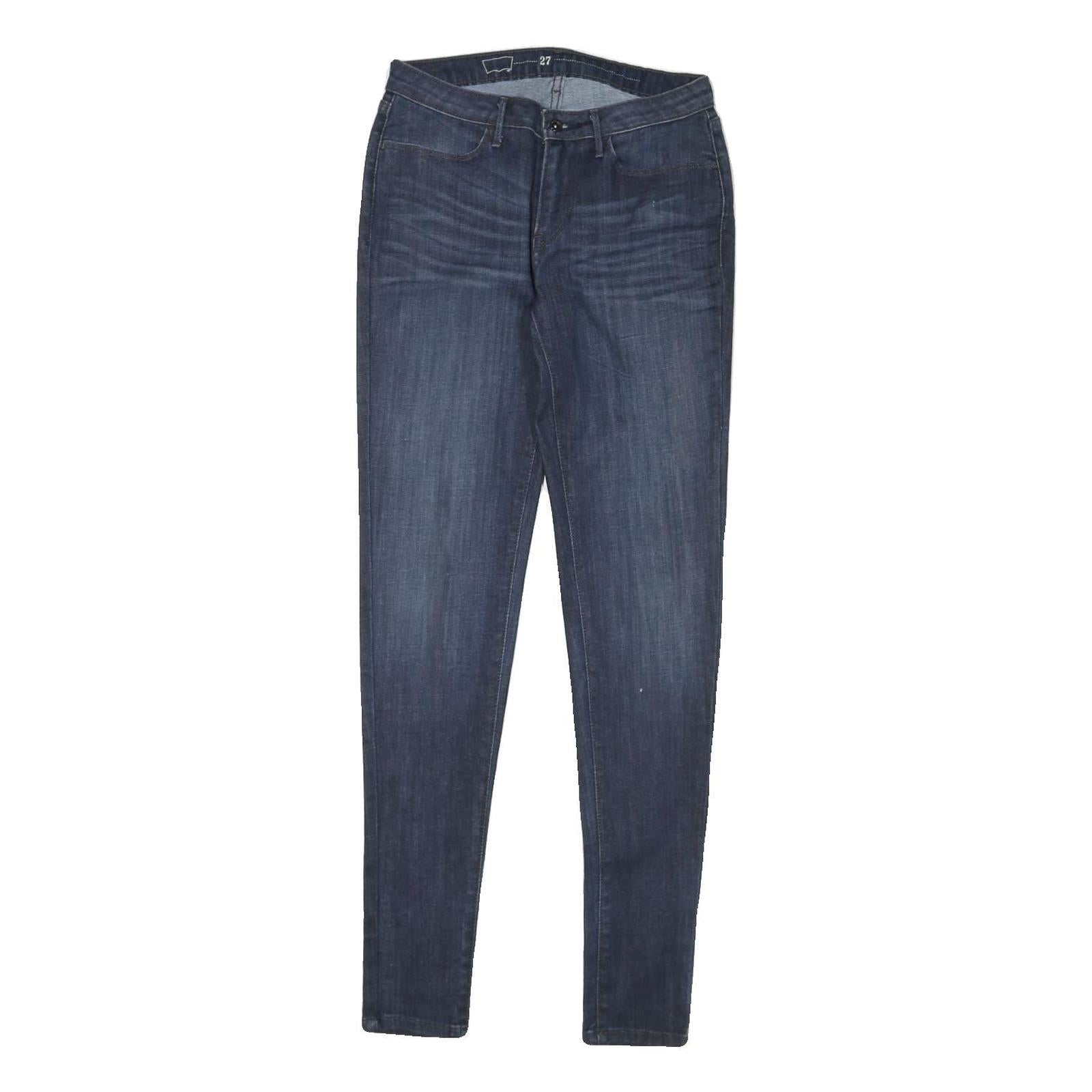 LEVI'S Womens Jeans Blue Regular Skinny Denim Rinse W27 L31 Stylish Fit