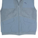 SNC Mens Blue Polyester Blend Fleece Jacket L Zip Up Warm Comfortable Casual