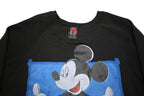 MICKEY UNLIMITED Womens Black Cotton Blend Crew Neck M Cartoon Character