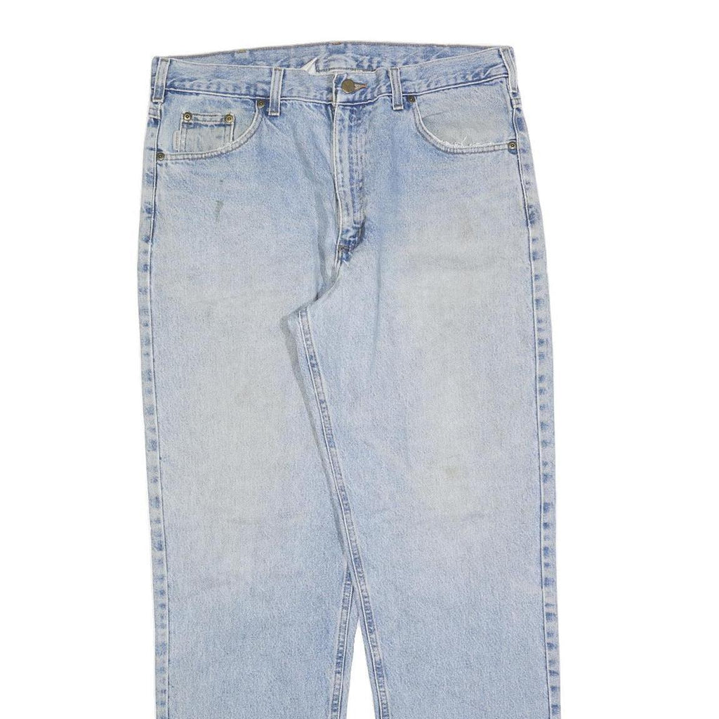 CARHARTT Mens Jeans Blue Relaxed Straight Denim Light W36 L32 Workwear