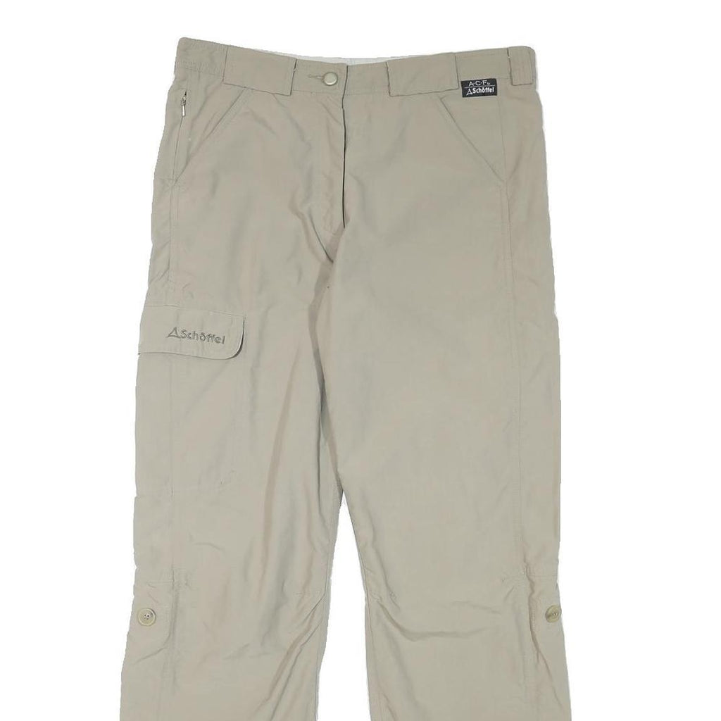 SCHOFFEL Womens Beige Regular Fit Outdoor Trousers W31 L29 Zip Polyester Blend