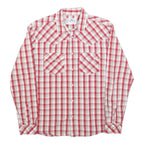 LEVI'S Mens Red & Beige Check Shirt M Western Style Casual Cotton Blend