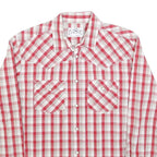 LEVI'S Mens Red & Beige Check Shirt M Western Style Casual Cotton Blend