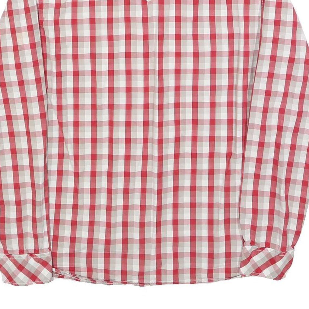 LEVI'S Mens Red & Beige Check Shirt M Western Style Casual Cotton Blend
