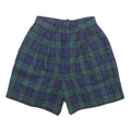 SAVANNAH Womens Shorts Blue & Green Plaid Casual S W26 Wool Blend Stylish
