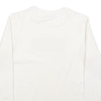 LEVI'S Girls White Blue Logo T-Shirt L Long Sleeve Crew Neck Casual Cotton