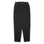 LEE Womens Relaxed Black Denim Jeans W27 L31 Comfortable Cotton Blend Zip