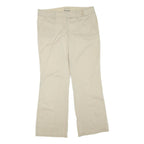 MANHATTAN CHINO Womens Cotton Blend Beige Regular Fit Straight Leg Trousers W36