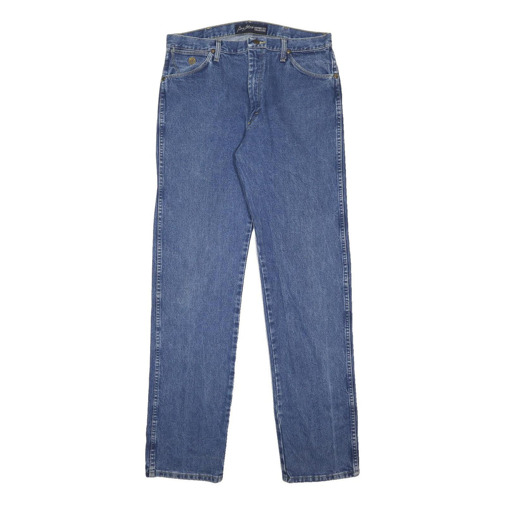 WRANGLER Mens Regular Fit Blue Denim Cotton Jeans W35 L36 Classic Casual Wear