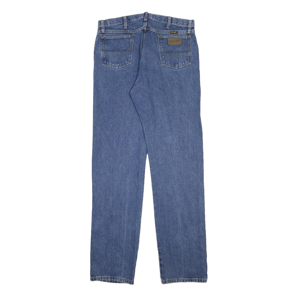WRANGLER Mens Regular Fit Blue Denim Cotton Jeans W35 L36 Classic Casual Wear