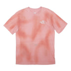 THE NORTH FACE Mens Pink Tie Dye T-Shirt S Short Sleeve Crew Neck Cotton Blend