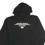 CHAMPION Mens Black Guerin Catholic Soccer Pullover Hoodie XL Cotton Comfort