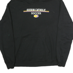 CHAMPION Mens Black Guerin Catholic Soccer Pullover Hoodie XL Cotton Comfort
