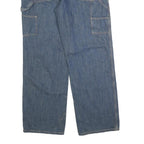 DICKIES Mens Relaxed Blue Denim Jeans W38 L32 Workwear Cotton Blend Zip Closure