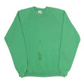 JERZEES Mens Green Cotton Blend Sweatshirt XL Crew Neck Casual Basic Pullover