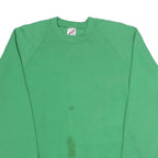 JERZEES Mens Green Cotton Blend Sweatshirt XL Crew Neck Casual Basic Pullover
