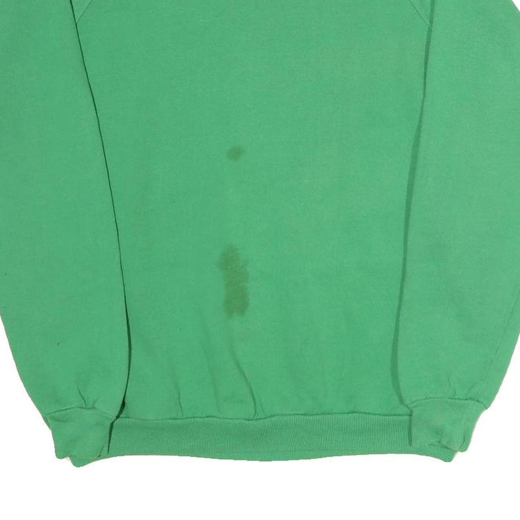 JERZEES Mens Green Cotton Blend Sweatshirt XL Crew Neck Casual Basic Pullover