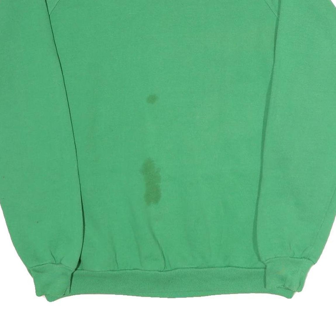 JERZEES Mens Green Cotton Blend Sweatshirt XL Crew Neck Casual Basic Pullover