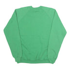JERZEES Mens Green Cotton Blend Sweatshirt XL Crew Neck Casual Basic Pullover