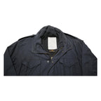 ALPHA INDUSTRIES M-65 Field Mens Navy Blue Jacket L Cotton Blend Zip Pocket